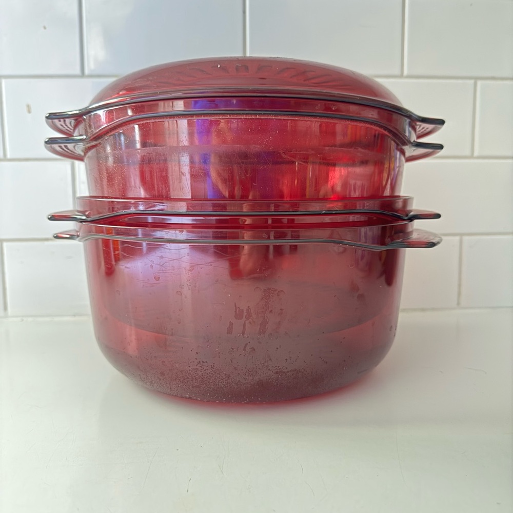 Tupperware stack microwave cooker 4 pc